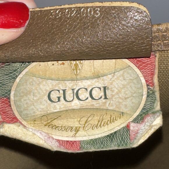 GUCCI Vintage GG Supreme Canvas Tote Web Stripe Shoulder Bag Italy Authentic - Picture 15 of 15